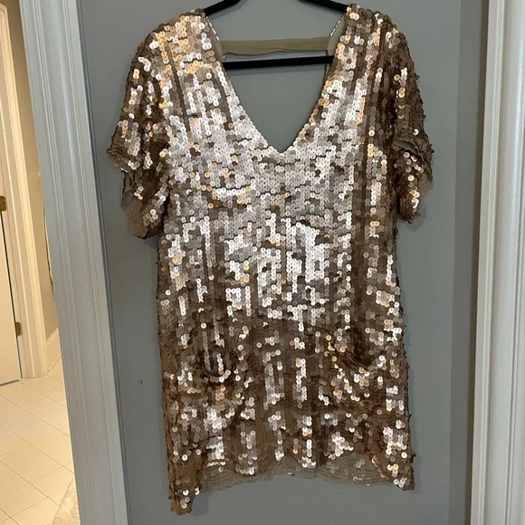 Free People Surry Sequin Rose Pink Dress size S - Picture 2 of 8